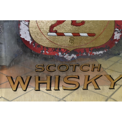 512 - THORNES SCOTCH WHISKY, an unframed original advertising mirror in distressed condition, approximate ... 