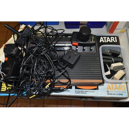 523 - ATARI VCS BOXED, includes power supply and controllers but no games, everything untested, with nine ... 