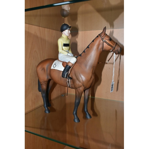 393 - A BESWICK ARKLE FIGURE, Beswick Connoisseur model of Arkle with Pat Taaffe up, from the Connoisseur ... 