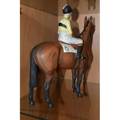 393 - A BESWICK ARKLE FIGURE, Beswick Connoisseur model of Arkle with Pat Taaffe up, from the Connoisseur ... 