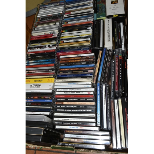 536 - THREE BOXES OF RECORDS AND CDS, to include over one hundred vinyl LPs and 12'' singles, by artists t... 