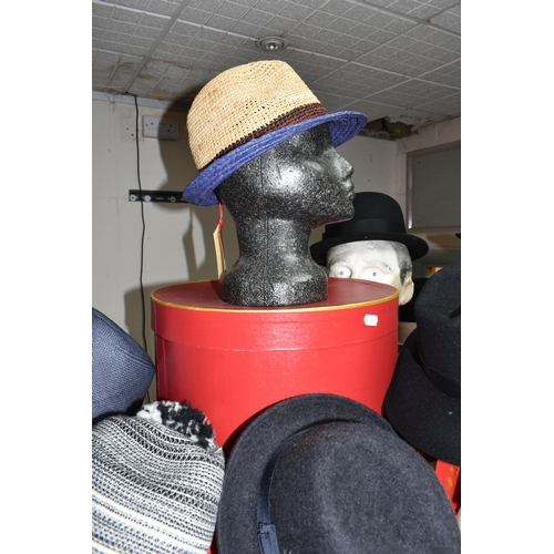 538 - A LARGE COLLECTION OF HATS BY CHRISTY'S OF LONDON AND SIMILAR, comprising 100% wool felt trilbies, s... 