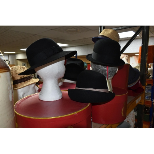 538 - A LARGE COLLECTION OF HATS BY CHRISTY'S OF LONDON AND SIMILAR, comprising 100% wool felt trilbies, s... 