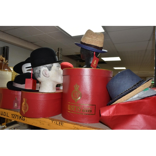 538 - A LARGE COLLECTION OF HATS BY CHRISTY'S OF LONDON AND SIMILAR, comprising 100% wool felt trilbies, s... 