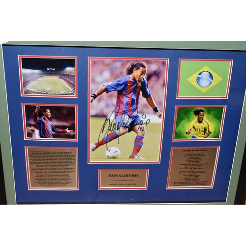 544 - FOOTBALL MEMORABILIA, Five framed photographs comprising Gordon Banks 'The Greatest Save' signed by ... 