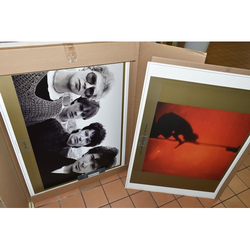 572 - DAVID CORIO (CONTEMPORARY) 'U2 18', A LIMITED EDITION PRINT, depicting rock band U2 in 1980 before s... 