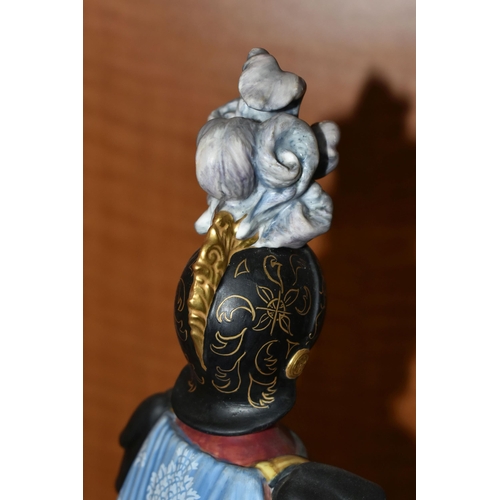 713 - A ROYAL DOULTON LIMITED EDITION EQUESTRIAN FIGURE 'THE PALIO KNIGHT' HN2428, no.63/ 500, mounted on ... 