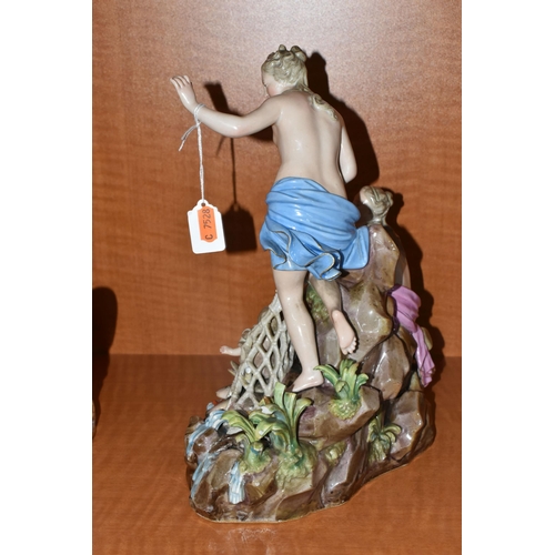 720 - A 19TH CENTURY MEISSEN PORCELAIN FIGURE GROUP 'CAPTURE OF THE TRITONS', originally modelled by J J K... 