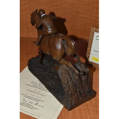 744 - A HEREDITIES COLD CAST BRONZE LIMITED EDITION FIGURE OF 'RED RUM', executed by Robert Donaldson, com... 