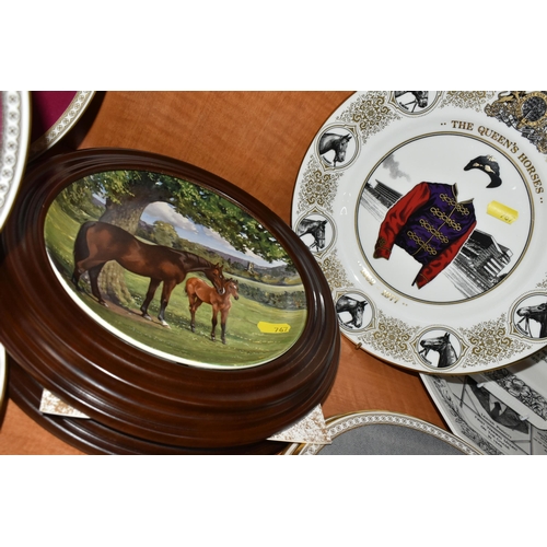 767 - A COLLECTION OF ELEVEN EQUESTRIAN THEMED COLLECTORS PLATES, including a set of six Caverswall limite... 