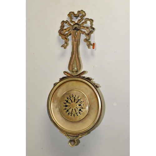 770 - A LATE 19TH / EARLY 20TH CENTURY CARTEL CLOCK BY SAMUEL MARTI, cast gilt metal ribbon and wreath cas... 