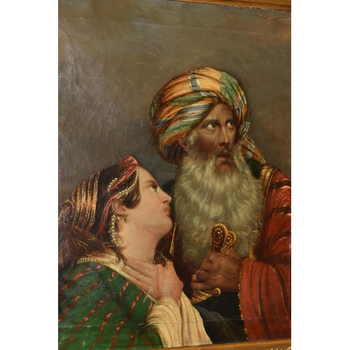 802 - R. A. BARTLETT (19TH CENTURY) AN ORIENTALISM  PORTRAIT, depicting a male figure with colourful turba... 