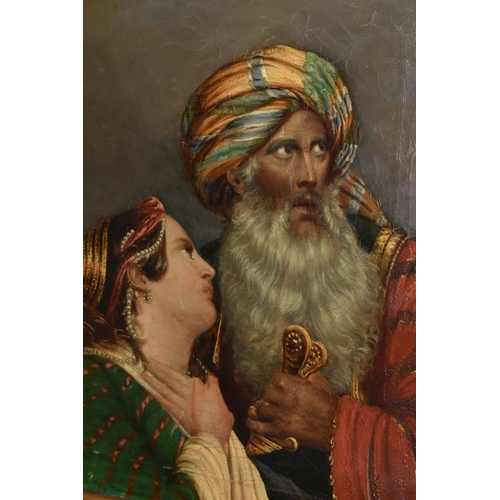 802 - R. A. BARTLETT (19TH CENTURY) AN ORIENTALISM  PORTRAIT, depicting a male figure with colourful turba... 