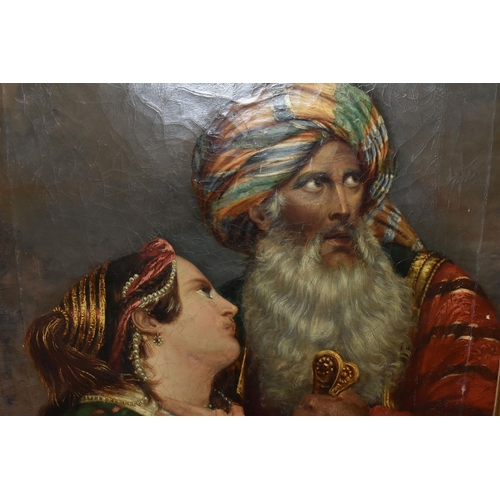 802 - R. A. BARTLETT (19TH CENTURY) AN ORIENTALISM  PORTRAIT, depicting a male figure with colourful turba... 