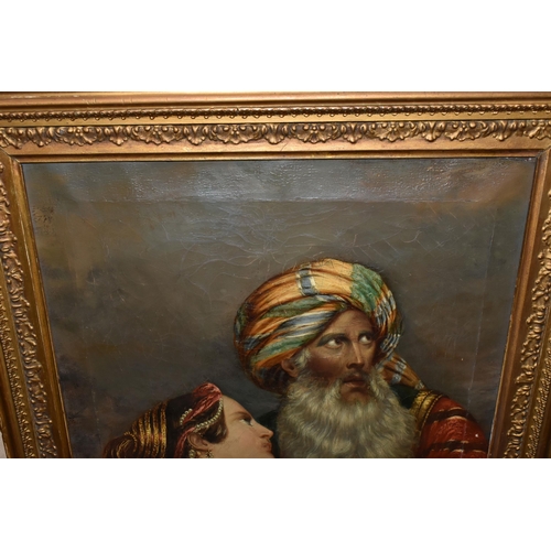 802 - R. A. BARTLETT (19TH CENTURY) AN ORIENTALISM  PORTRAIT, depicting a male figure with colourful turba... 