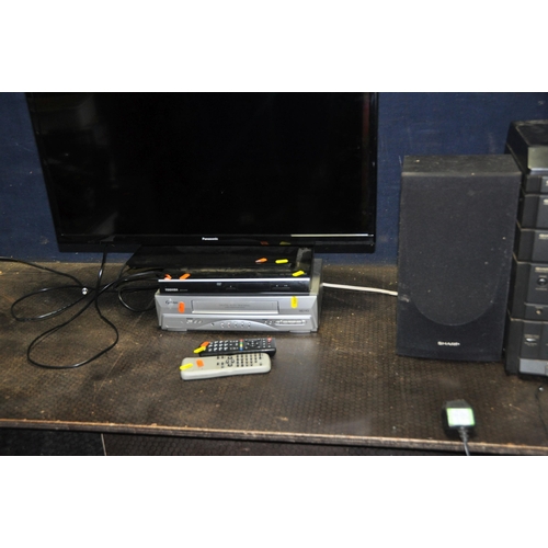 1053 - A SELECTION OF AUDIO VISUAL EQUIPMENT including a Panasonic TX-32G302B 32in TV with remote (spares o... 