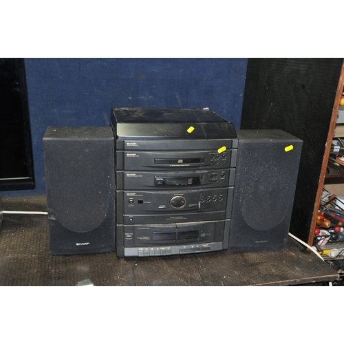 1053 - A SELECTION OF AUDIO VISUAL EQUIPMENT including a Panasonic TX-32G302B 32in TV with remote (spares o... 