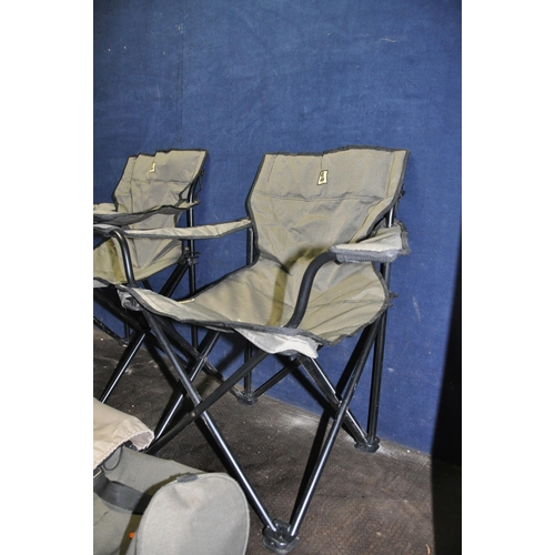 1072 - A PAIR OF NATIONAL TRUST FOLDING CAMPING CHAIRS with carry cases (2)