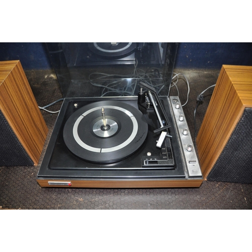 1081 - A THORN G.MARCONI MODEL 4047 RECORD PLAYER with matching speakers (PAT fail due to uninsulated plug ... 