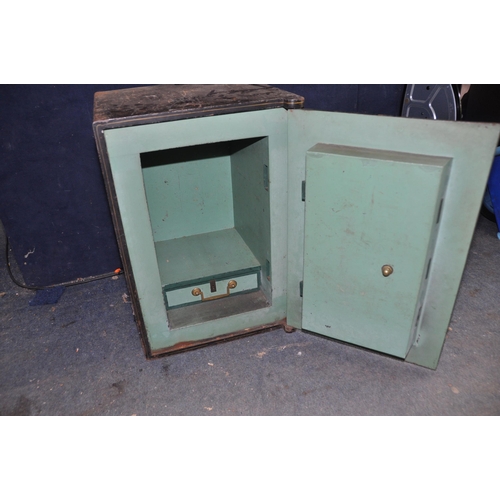 1097 - A VINTAGE C.H.WILSON AND Co OF BIRMINGHAM SAFE with one key to external door, single drawer inside (... 