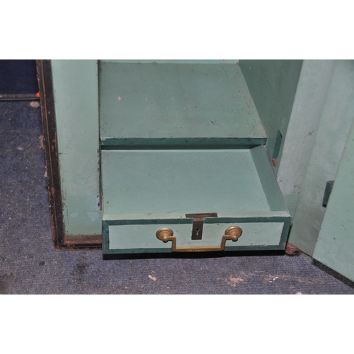 1097 - A VINTAGE C.H.WILSON AND Co OF BIRMINGHAM SAFE with one key to external door, single drawer inside (... 