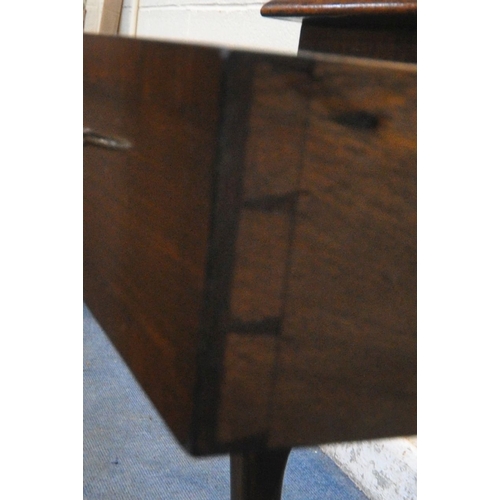 1348 - A REPRODUCTION MAHOGANY SIDE TABLE, with two frieze drawers, raised on cabriole legs, width 92cm x d... 