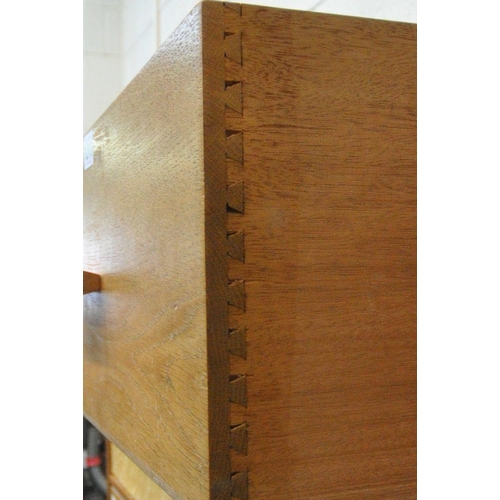 1276 - AN OAK BANK OF TWELVE DRAWERS, width 148cm x depth 56cm x height 100cm (condition report: missing to... 