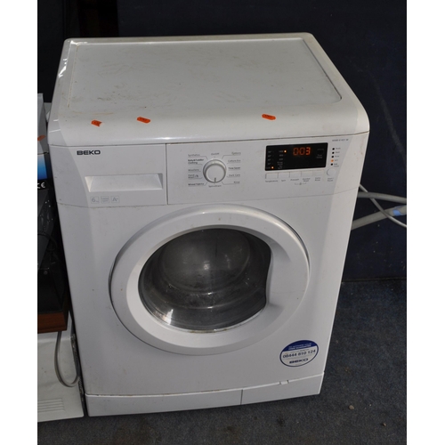 1075 - A BEKO WMB61431W SHALLOW WASHING MACHINE width 60cm depth 50cm height 84cm (PAT pass and spin cycle ... 