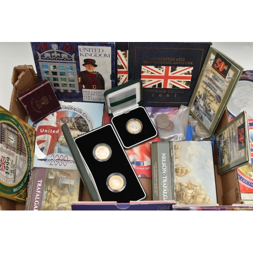 90 - A QUANTITY OF ROYAL MINT CASED BU AND PROOF COINS, to include Sixteen BU Year sets included is the D... 