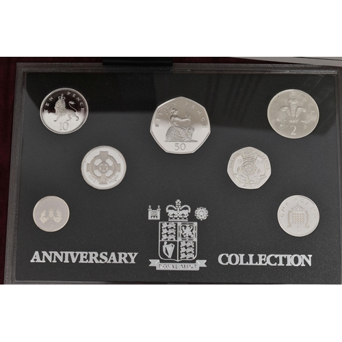 91 - A CASED ROYAL MINT 1996 UNITED KINGDOM SILVER ANNIVERSARY COLLECTION, Silver Proofs from One Pence t... 