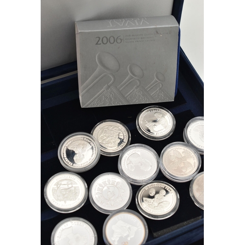 99 - A WESTMINSTER BOX OF QUEEN ELIZABETH CROWN COINS, 8x 2006 Her 80 Glourious Years coins, to Include a... 