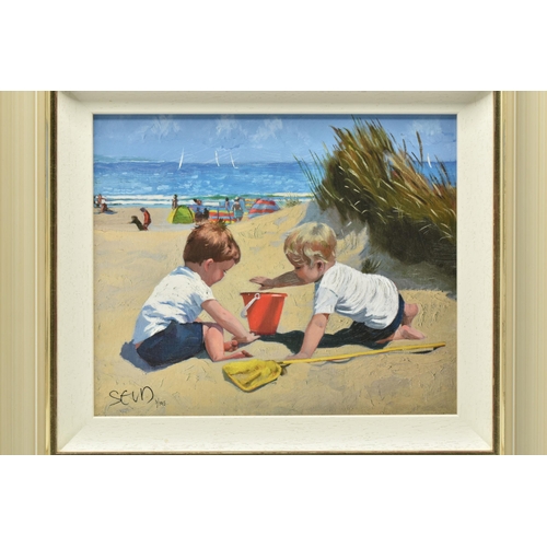 307 - SHERREE VALENTINE DAINES (BRITISH 1959) 'PLAYING AMONGST THE DUNES', a signed limited edition print ... 