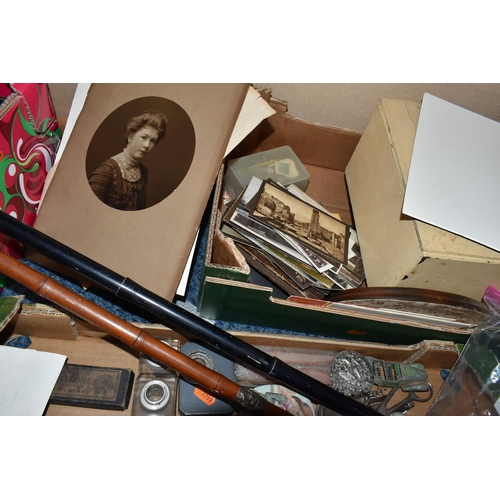 334 - THREE BOXES OF VINTAGE EPHEMERA, PHOTOGRAPHS, AND COINS, to include a large collection of photograph... 