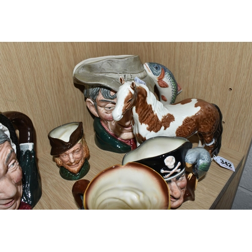 342 - A GROUP OF NAMED CERAMICS, comprising a Beswick 'Red Setter', a Beswick brown and white Pinto horse,... 