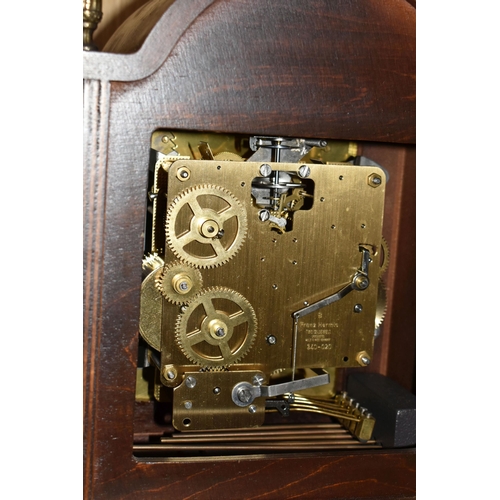 345 - A MODERN FRANZ HERMLE BRACKET CLOCK, Franz Hermle Two Jewel Bracket Clock with Silvered dial and moo... 