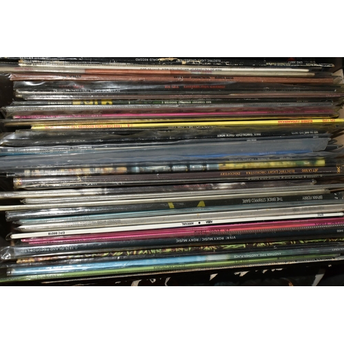 371 - TWO BOXES OF RECORDS, approximately seventy to eighty LPs and 12'' singles to include The Beatles Ru... 