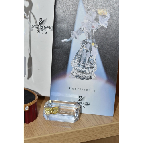 400 - BOXED SWAROVSKI CRYSTAL 'COLUMBINE' AND 'HARLEQUIN' FIGURES, from the Masquerade series, comprising ... 