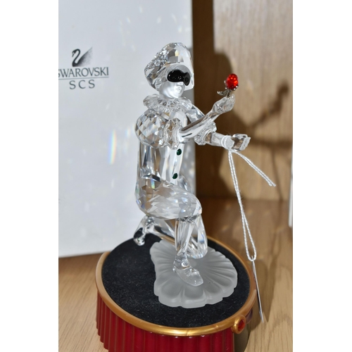 400 - BOXED SWAROVSKI CRYSTAL 'COLUMBINE' AND 'HARLEQUIN' FIGURES, from the Masquerade series, comprising ... 