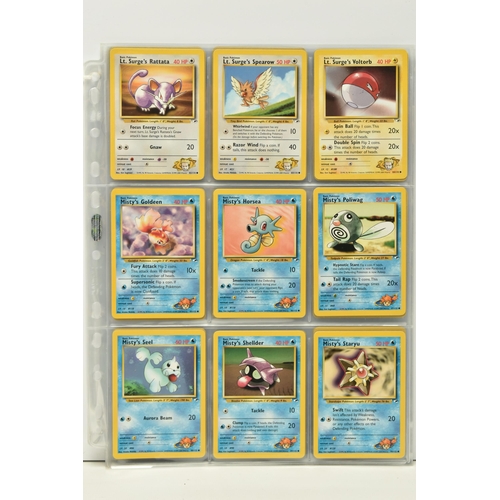 465 - NEAR COMPLETE POKEMON GYM HEROES SET, only missing Erika 100/132 and Misty 102/132, condition ranges... 