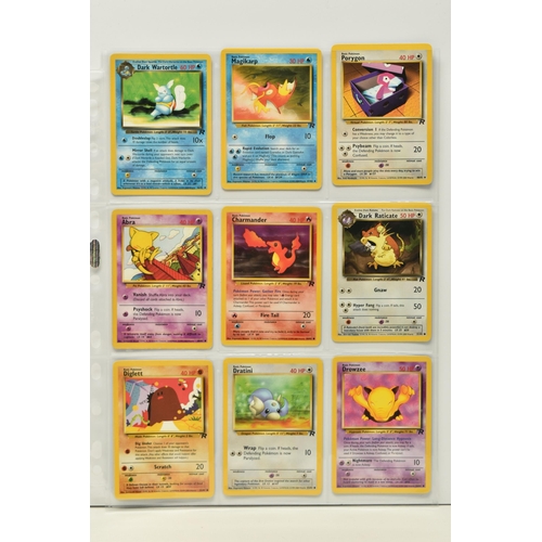 468 - COMPLETE POKEMON TEAM ROCKET SET, includes Dark Raichu 83/82, most of the holo cards are noticeably ... 