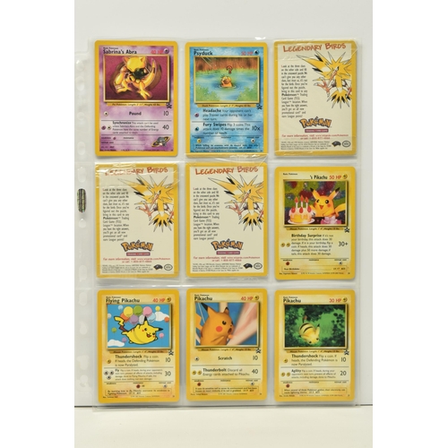 469 - POKEMON FOLDER OF PROMO CARDS, includes the black star promos, 'W' stamped cards, pre-release promos... 