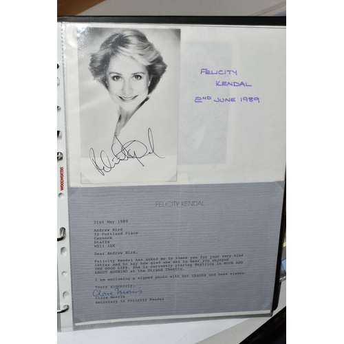 482 - PHOTOGRAPH / AUTOGRAPH ALBUMS, Two Albums containing 165 photographs, photocards, compliment slips a... 