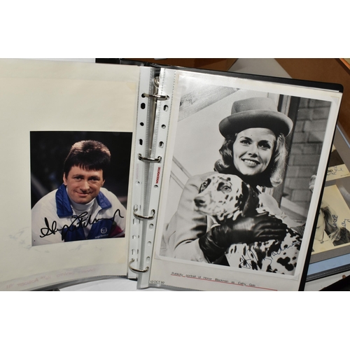 482 - PHOTOGRAPH / AUTOGRAPH ALBUMS, Two Albums containing 165 photographs, photocards, compliment slips a... 