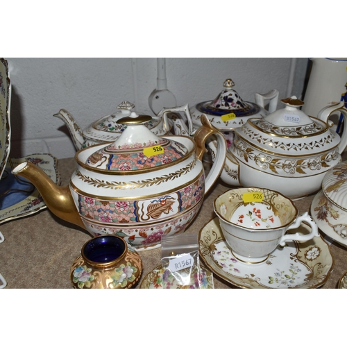 526 - A VARIETY OF PORCELAIN KITCHENWARE AND A VASE to include a 'Prunus' patterned vase with a 4 characte... 