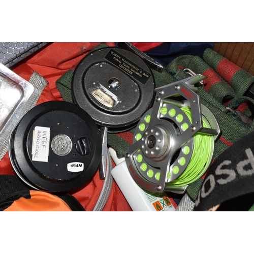 531 - A QUANTITY OF FLY FISHING EQUIPMENT AND CAMPING EQUIPMENT ETC, rods comprise a Hardy two piece Jet 9... 