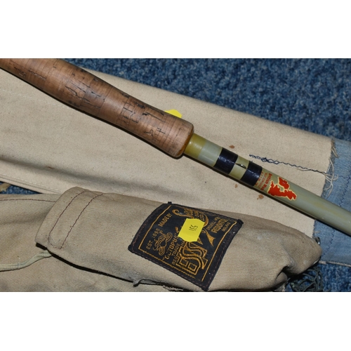 531 - A QUANTITY OF FLY FISHING EQUIPMENT AND CAMPING EQUIPMENT ETC, rods comprise a Hardy two piece Jet 9... 