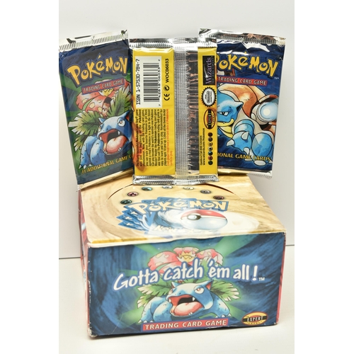 455A - POKEMON BASE SET BOOSTER PACK ART SET, includes sealed Charizard, Blastoise and Venusaur booster pac... 