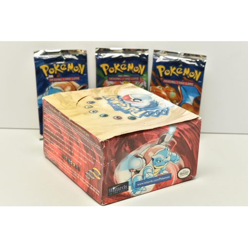 455A - POKEMON BASE SET BOOSTER PACK ART SET, includes sealed Charizard, Blastoise and Venusaur booster pac... 