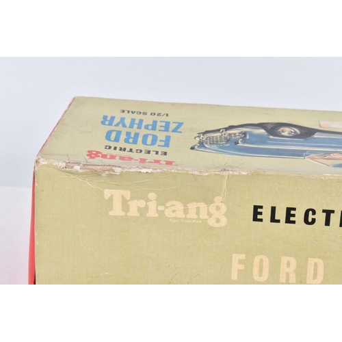 10 - A BOXED TRI-ANG PLASTIC BATTERY OPERATED ELECTRIC FORD ZEPHYR CONVERTIBLE, not tested, 1/20 scale, a... 