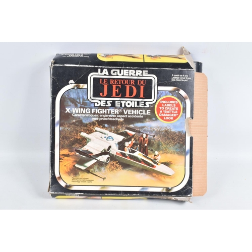 19 - TWO BOXED 1983 STAR WARS RETURN OF THE JEDI VEHICLES, the first a Battle Damaged X Wing Fighter Vehi... 